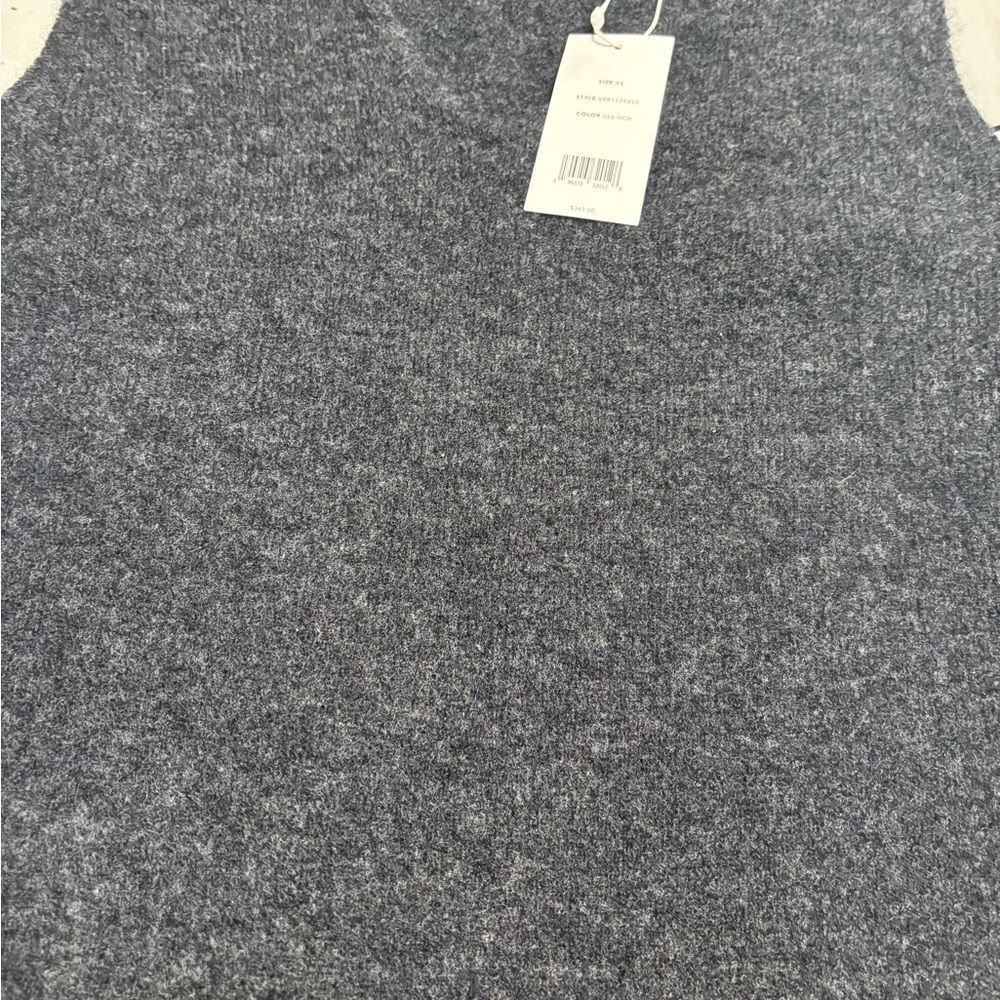 Vince Charcoal Sleeveless V Neck Sweater Dress - Picture 7 of 8
